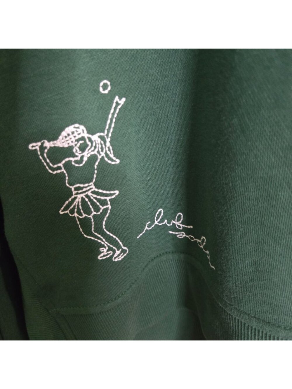 Scotch & Soda Amsterdam NWT Eden Green Embroidered Tennis Sweatshirt Size M - Picture 6 of 15
